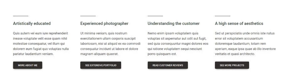 Bootstrap 5 Portfolio features Design Block